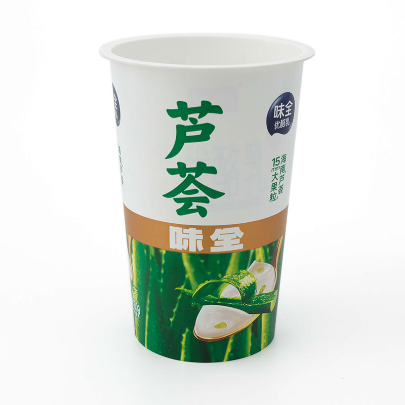 PP Plastic Yogurt Cup Injection Molding In Mold Label